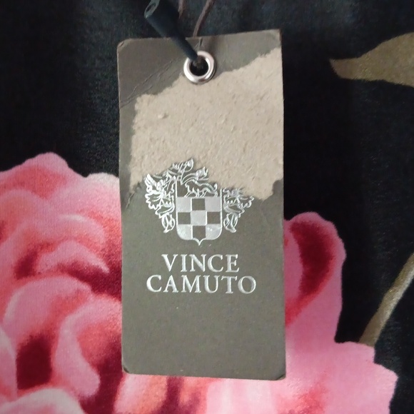 Vince Camuto Floral Black and Pink Kimono Shawl One Size - Picture 4 of 7